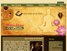 Tablet Screenshot of haridraaayurveda.com
